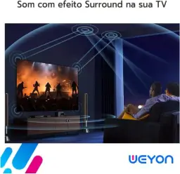 Smart Tv 32'' Led Hd Wi-fi Weyon Tv 60hz 32wdsnbx 100/240v Android 14 — imagem 2