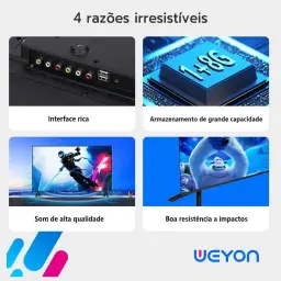 Smart Tv 32'' Led Hd Wi-fi Weyon Tv 60hz 32wdsnbx 100/240v Android 14 — imagem 4