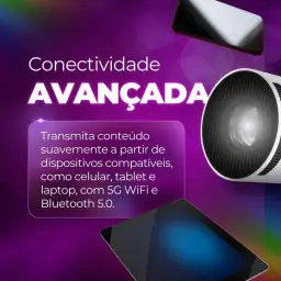 Mini Projetor Portatil 5g Wifi 6 Bluetooth 5.0 Android 11 HY300 Projetor 4K — imagem 2