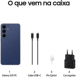 Celular Samsung Galaxy S25 FE 5G, 256GB, 8GB, Câmera Tripla - Azul Marinho — imagem 9