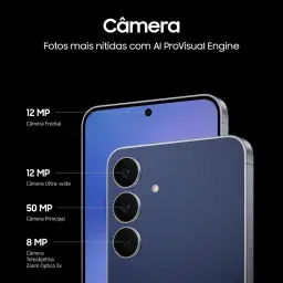 Celular Samsung Galaxy S25 FE 5G, 256GB, 8GB, Câmera Tripla - Azul Marinho — imagem 3