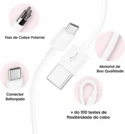 Carregador Super Turbo 120W Tipo C (USB-A) + Cabo USB-C de 1m — imagem 3