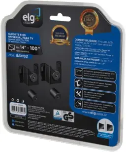 ELG, GENIUS, Suporte Fixo Universal de Parede Para TVs de 14" a 100" — imagem 5