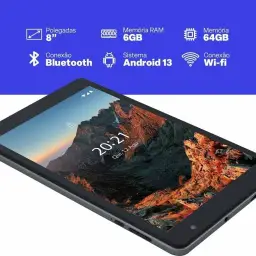 Tablet M8 Wi-fi 6GB RAM + 64GB + Tela 8 Pol + Android 13 + Octa-Core Multi - — imagem 2