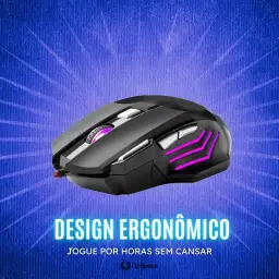 Mouse Gamer 7D 3200 DPI Ajustável 7 Botões Luzes Led RGB Alta Precisão e — imagem 3