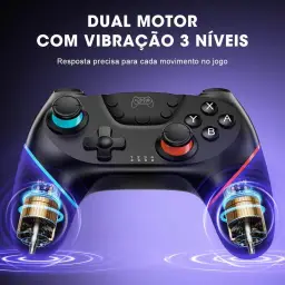 Controle Pro Wireless para Switch/Lite/OLED - Bluetooth, 6 Eixos, Turbo — imagem 4