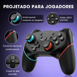 Controle Pro Wireless para Switch/Lite/OLED - Bluetooth, 6 Eixos, Turbo — imagem 5