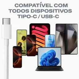 Cabo USB-C Tipo C 60w Trançado De Nylon Compativel com Iphone 15,15 Pro/Max — imagem 7