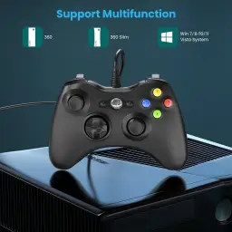 YAEYE Controlador com fio para Xbox 360, controlador de jogo para 360 com dupla — imagem 2