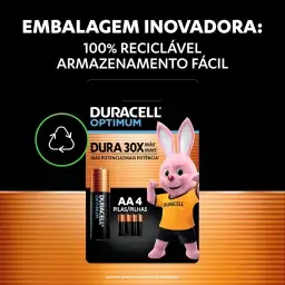 Duracell Pilha Optimum AA Pequena Com 12 Unidades – Dura até 30x Mais – Ideal — imagem 5
