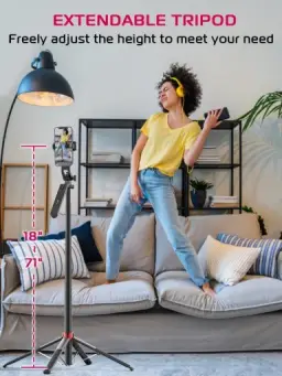 ULANZI MA09 Tripé Extensível para Celular, Vara de Selfie de 71" com Clipe — imagem 5