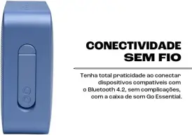 JBL, Caixa de Som Bluetooth, Go Essential, À Prova D'água - Azul — imagem 3