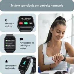 Relógio Inteligente Tranya ES10 1.83" Tela HD Touch, IP68 à Prova d'Água — imagem 4