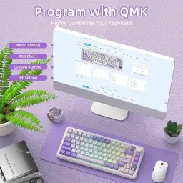ATTACK SHARK X85 PRO Teclado mecânico sem fio com tela TFT e botão — imagem 7