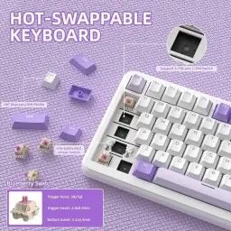 ATTACK SHARK X85 PRO Teclado mecânico sem fio com tela TFT e botão — imagem 6