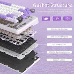 ATTACK SHARK X85 PRO Teclado mecânico sem fio com tela TFT e botão — imagem 5