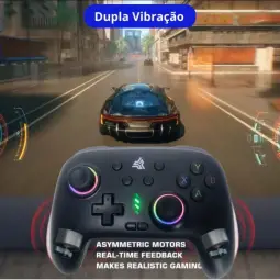 Controle Gamer Gamepad KP-GM038 Preto Com LED Iluminação RGB, Bluetooth — imagem 6