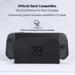 For Nintendo Switch 2 2025 Protective Case with Thumb Grip Caps - Ergonomic — imagem 3