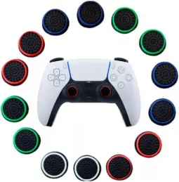 Kit 4 Grip (2 Pares) Cores Protetor Analógico Silicone Controle Joystick — imagem 7