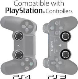 Kit 4 Grip (2 Pares) Cores Protetor Analógico Silicone Controle Joystick — imagem 3