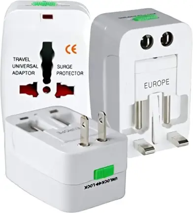 Adaptador de Tomada Universal Para Viagem Padrão Internacional Europa UK Asia