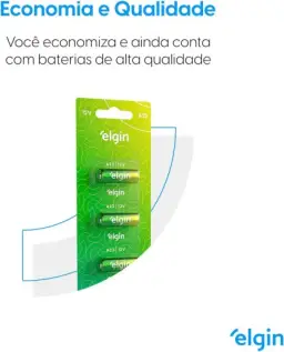 Bateria Alcalina A23 Cartela com 5 Unidades Elgin 12V Pilha — imagem 6