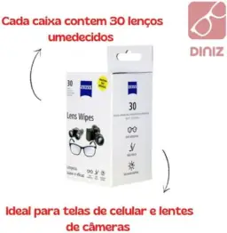 Zeiss Lens Wipes - Lenços para limpeza de lentes e telas digitais (30) — imagem 3