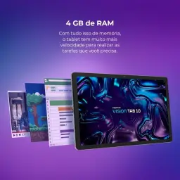Tablet Positivo Vision TAB 10 4GB RAM 128GB Armazenamento, Octa-Core — imagem 8