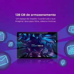 Tablet Positivo Vision TAB 10 4GB RAM 128GB Armazenamento, Octa-Core — imagem 7