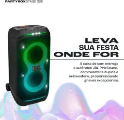 JBL, Caixa de Som, PartyBox Stage 320, Bluetooth, Portátil, Show de Luzes — imagem 2