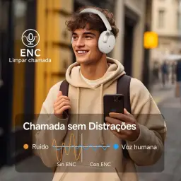 QCY H3 PRO ANC Fone de Ouvido Bluetooth, Headphone ANC Adaptáveis — imagem 5