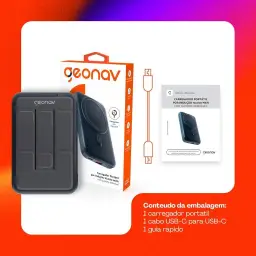 Geonav Power Bank, Carregador Portátil Universal por Indução 10.000mAh — imagem 8