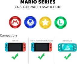 4 peças de silicone Joystick Thumb Stick Grip Case Cap para Nintendo Switch NS — imagem 5