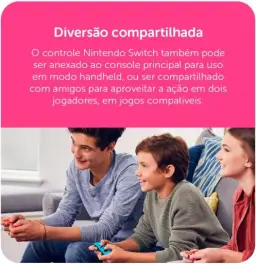 Nintendo, Controle Nintendo Switch, Joy-Con, Esquerdo e Direito, Versátil — imagem 5