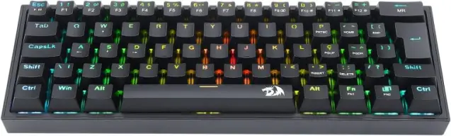 Redragon TECLADO MECANICO GAMER FIZZ RGB PRETO SWITCH AZUL — imagem 5