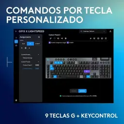 Teclado Mecânico Gamer Sem Fio Logitech G915 X LIGHTSPEED com RGB LIGHTSYNC — imagem 4