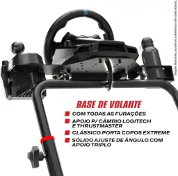 Extreme Simracing Suporte Para Volante Cockpit Simulador SGT Preto — imagem 9