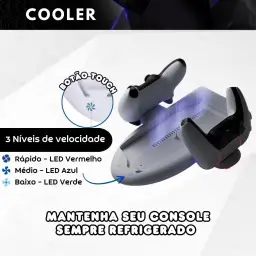 Base Cooler Ventoinha Suporte Compatível com Console PS5 Slim Carregador — imagem 3
