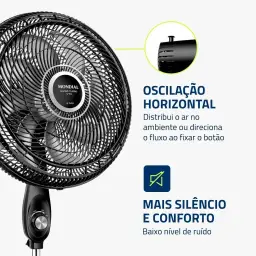 MONDIAL Ventilador Coluna Super Turbo 8 Pás - 50cm, 110V, Preto/Prata — imagem 7