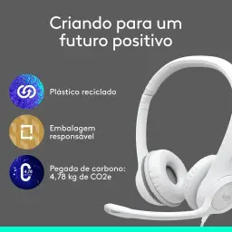 Headset com fio USB Logitech H390 com Almofadas Confortáveis — imagem 9