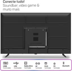 Smart TV HQ 40" Full HD tela sem bordas Android 12 design Slim HQS40NKHM — imagem 4