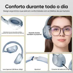 Fone de Ouvido Bluetooth QCY H3 ANC, Cancelamento de Ruído Ativo Headphone — imagem 5