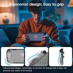 HEYSTOP Capa para Switch 2 Case Acoplável Capa Protetora de TPU Xadrez — imagem 7