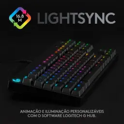 Teclado Mecânico Gamer Logitech G PRO com Layout US, RGB LIGHTSYNC, Design TKL — imagem 6