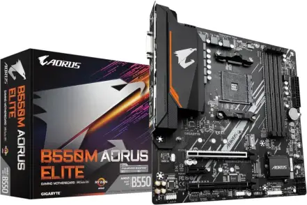 Placa Mãe Gigabyte B550M AORUS ELITE (AM4/DDR4/HDMI/M.2(PCIe,NVMe