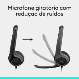 Headset com fio USB Logitech H390 com Almofadas Confortáveis — imagem 5