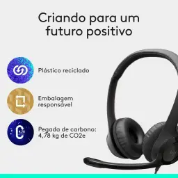 Headset com fio USB Logitech H390 com Almofadas Confortáveis — imagem 11