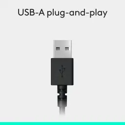 Headset com fio USB Logitech H390 com Almofadas Confortáveis — imagem 7
