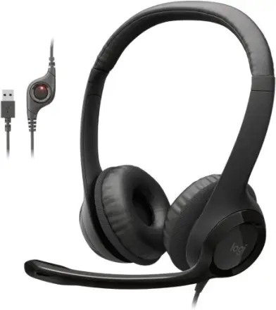 Headset fio USB Logitech H390 Almofadas