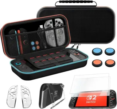Estojo de Transporte para Nintendo Switch 2 (2025) 10 em 1